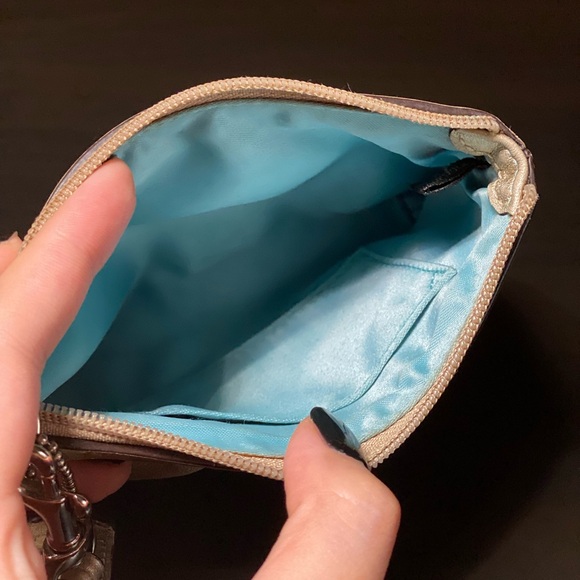 Coach Ergo Leather Pleated Large Wristlet Bronze Z48373 - Picture 5 of 6